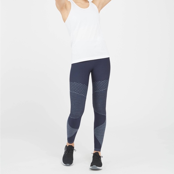 Spanx Seamless Moto Legging in Indigo Sky | Spanx Legging - Picture 3 of 10
